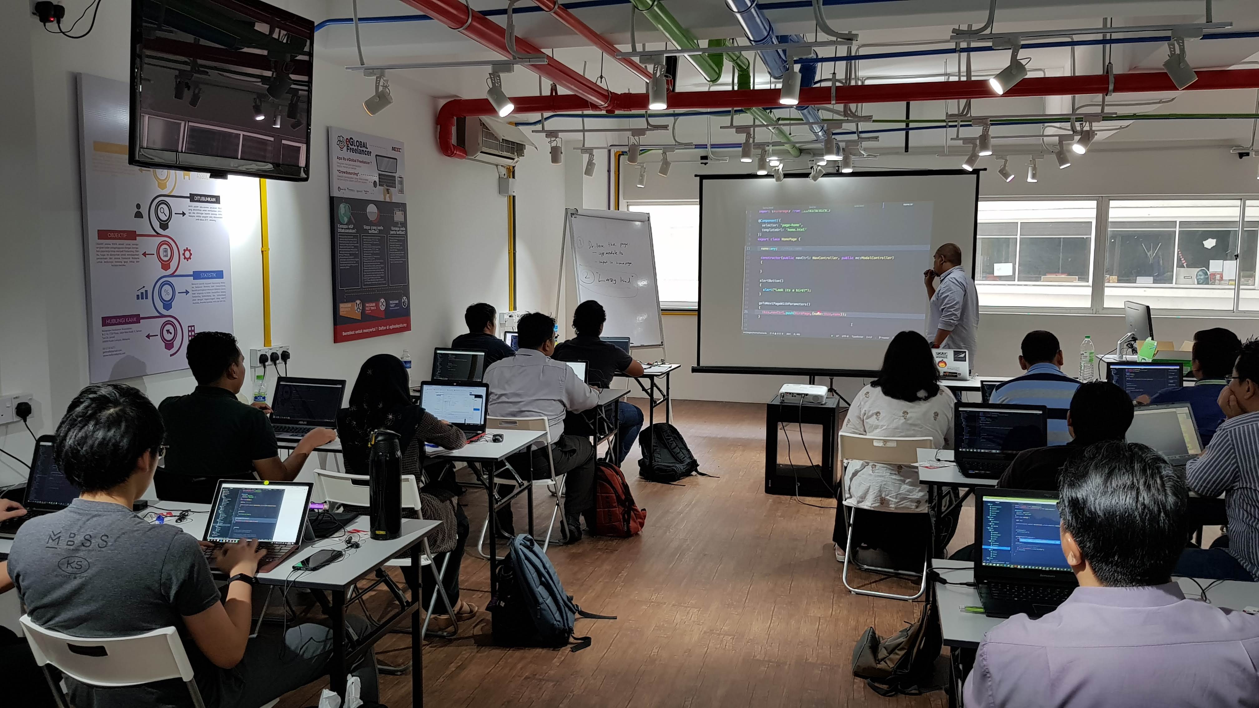 Hands-on technical training session